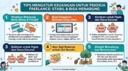Tips Mengatur Keuangan Bagi Pekerja Freelance Agar Penghasilan Bulanan Tetap Stabil dan Bisa Menabung
