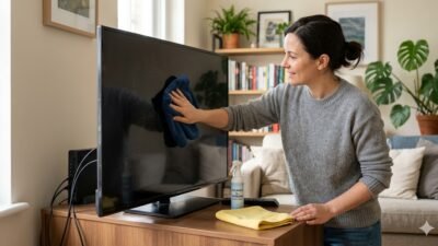 Cara Membersihkan Layar Televisi Dari Debu Tanpa Menyebabkan Goresan Pada Permukaan Layar